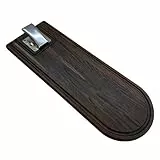 B4K® 570x200x20cm Filetierbrett aus Eichenholz | Antibakterielle Oberfläche | Geölt | extra starke Edelstahl Klemme | Küchenbrett zum Filetieren von Fisch | Hackbrett zum Filetieren (Schwarz)
