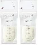 Philips Avent Muttermilchbeutel 180ml zum Aufbewahren & Einfrieren von Muttermilch, SCF603/25, vorsterilisiert, 25 Stück, weiß, 25 Stück (2er Pack)