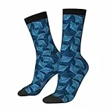 Pevtufa Stingray Socken für Männer und Frauen, Crew-Socken für Geschenke, Freizeitkleidung, Büro, 2 Schwarz, 1, EinheitsgröÃŸe