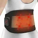 Comfytemp Infrarot Wärmegürtel Rücken Massagegerät mit 36Wh Akku,10 Wärmestufen 5 Vibrationmoden Kontrolle per Knopfdruck und App, 27X155cm Groß Kabellos Heizgürtel Abschaltautomatik Rückenwärmer XXL