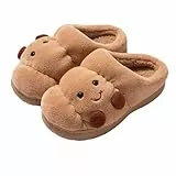 Fulidngzg Croissant Hausschuhe Flauschig Damen - Kuschelige Rutschfeste Pantoffeln für Frauen, Weiche Hausschuhe für die Wohnung