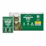 by Amazon Katzenfutter, nass, getreidefreies, für ausgewachsene Katzen, gemischte Auswahl in Gelee, 4,8 kg (48 Packungen à 100 g)