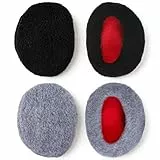 Skrfren 2 Paar Earbags Ohrenwärmer Damen Herren, Polar-Fleece Ohrenwärmers, Winter-Ohrenwärmer Flaumig Ohrwärmer Gefüttert, Umschließen Ohr völlig Warme Ohrenschützer Schutz vor Wind Kälte