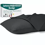 Seitenschläferkissen Bezug 40 x 145 – Mikrofaser Oeko-TEX Zertifiziert – Anthrazit – 2er Set Kissenbezug für Kissen 40x145 Weich & Atmungsaktiv – Kissenbezüge Hypoallergen und Waschbar