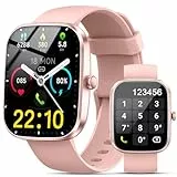 Smartwatch Damen Herren Fitnessuhr, 1.91' HD mit Telefonfunktion Smart Watch mit Pulsuhr/Schlafmonitor, Fitness Tracker Schrittzähler Uhr, 100+ Sportmodi Sportuhr IP68 Wasserdicht für Android iOS