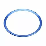 Lenkrad Emblem Rahmen, Fydun Auto Aluminiumlegierung Lenkradbezug Verkleidung Dekoringe Dekoration Lenkradring Verkleidung für A1 A3 Q3 (Blau)