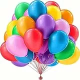 Hrobig Luftballons Bunt 100 Stück – 30cm (12 Zoll) Premium Latex Ballons in 10 Bunte Farben für Geburtstag, Hochzeit, Party Dekoration & Feiern