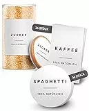 Vorratsetiketten - Basis Set Weiss - selbstklebend (72 Stück) - Aufkleber rund, rechteckig - minimalistisch wasserfest