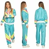 Boland - Kostüm für Erwachsene Trainingsanzug 80er Jahre mit Taschen, Jacke und Hose, Jogginganzug, Junggesellenabschied, Retro Style, Sportler, Gruppenkostüm, Erwachsene, Mottoparty, Karneval, M