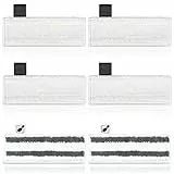 NIXOOT 6 Stück Bodentücher Ersatzteile für Kärcher Dampfreiniger SC 1 SC 2 SC 3 SC 4 SC 5 SI 4 EasyFix, Waschbar Mikrofaserbezug für Alle Böden（4 Bodentücher + 2 Schleif tücher）