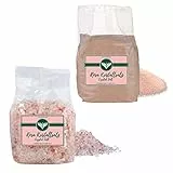 Azafran Rosa Kristallsalz (bekannt als Himalaya Salz) grob + fein - jeweils 1kg