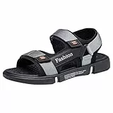 Hsternexy Sommerschuhe Herren Bequeme Sport Sportsandalen Outdoorsandalen Outdoor Strand Sandalen Freizeit Leder Trekkingsandalen Wanderschuhe Sommer Lässige Pantoletten