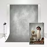 Kate Fotostudio Hintergrund Hellgrau 1,5x2,2m/5x7ft Fotografie Hintergrund Hochzeit Fotowand Minimalistisch Portrait Photocall Hintergrund Grau Magazin Werbung Shooting Requisiten