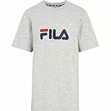 FILA Unisex Kinder SOLBERG classic logo T-Shirt,Light Grey Melange,158/164