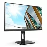 AOC U27P2 - 27 Zoll UHD Monitor, höhenverstellbar (3840x2160, 60 Hz, HDMI, DisplayPort, USB Hub) schwarz