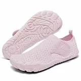 Racqua Wasserschuhe Damen Badeschuhe Herren Schwimmschuhe Herren Wasserschuhe für Frauen Aquaschuhe Damen Schnell Trocken Rosa EU38