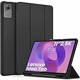 EasyAcc Hülle für Lenovo Idea Tab 11 Zoll Tablet 2025 mit Stifthalter TB-336ZU TB-336FU, Ultra Dünn mit Standfunktion Slim PU Leder Schutzhülle (Schwarz)