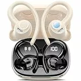 Bluetooth Kopfhörer Sport, in Ear Kopfhörer Kabellos Bluetooth 5.3 mit HD Mic, Herausragender Sound, 48 Std Spielzeit, Dual LED-Anzeige, Comfort Fit, IP7 Wasserdicht Ohrhörer für Sport mit Ohrhaken
