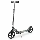 TENBOOM Easy Foldable Scooter for Kids Ages 8-12, Scooter for Teens, Adult Scooter, City Push Kick Scooter with Large 200MM Wheels for Teens and Adults, Black