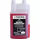 TECPO Zweitaktöl Universal 2-Takt FF Plus, teilsynthetisch, mit Fuel Fresh für Gemisch & Getrenntschmierung für Motorsäge, Rasenmäher, Mofa, JASO FD, ISO-L-EGD, API TC 1:50 mischbar