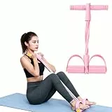 SHULLIN 6 Tubes Gummi Bauchtrainer Zuhause Elastische Zugseil 2026 Sit-Up Trainingsgeräte Multifunktionales Spannseil Zugseil Sportgeräte Zuhause Pedal Widerstandsband für Yoga Fitness Abnehmen (Rosa)