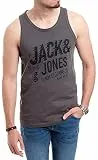 JACK & JONES Herren Tank-Tops Vielfältige Prints | Schmale Passform und atmungsaktive Baumwolle (Walther 921 Asphalt, XXL)