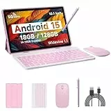 Android 13 Tablet mit Tastatur, 2024 Neuestes 10 Zoll 2 in 1 Tablet, 8 GB RAM + 128 GB ROM/1 TB erweiterbarer Tablet-PC, Quad-Core 1,8 GHz CPU 10 Zoll HD-Bildschirm, 2,4 G/5G WiFi 6 BT 5.0 Tableta mit