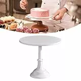 Yosoo Health Gear Tortenständer aus Metall, Stabile Runde Platte mit Rutschfester Basis, Perfekt für Hochzeiten und Geburtstagsfeiern (L Weiß)