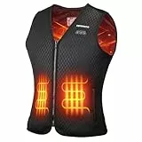 KEMIMOTO Beheizbare weste Frauen, Beheizte Weste mit 6 Heizzonen, 3 einstellbare Wärmestufe mit 10000 mah Akku, USB Eletriksche Heizweste für Skifahren, Angeln, Motorrad, Outdoor Ativitäten