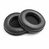 Ersatz-Ohrpolster Leder-Ohrpolster Ersatz-Ohrpolster-Kit für die meisten Kopfhörermodelle geeignet: Universaldurchmesser 60 mm (1 Paar schwarz)