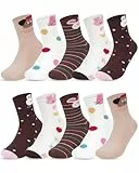 Kyopp 5 Paar Socken Kinder Mädchen Funny Klassisch Lustig Cotton Socken mit motiv Socks 21-37