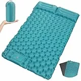 Satisure Camping Isomatte Aussen Wasserdicht Outdoor mit Fußpresse Pumpe 2 Personen, Ultraleicht Luftmatratze Outdoor, Camping Matratze, Aufblasbarer Wasserhängematte