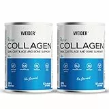 Weider Collagen Pulver Duo Pack, Kollagen Peptide hochdosiert, mit Hyaluronsäure, Magnesium und Vitamin C, zuckerfrei, für gesunde Haut, Knorpel und Knochen, 2x 300g (2x 30 Portionen!)