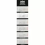 Großer 6-Monatskalender 2026 XXL Wandkalender 6 Monate Bürokalender schwarz