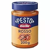 Barilla Pesto Rosso 12x200g | Glutenfreie Italienische Pasta-Sauce mit italienischen Tomaten und Balsamico-Essig aus Modena, Nudel-Soße, rotes Pesto