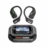 MINISO M98 AI Übersetzer Kopfhörer, 3-in-1 Echtzeit Übersetzer Kopfhörer mit app, 134 Sprachen Übersetzungskopfhörer mit LCD Touchscreen, Open Ear Übersetzer Ohrhörer für Lernen, Reisen, Business