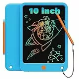 TEKFUN LCD Schreibtafel Kinder Spielzeug ab 3 4 5 6 7 Jahre alt Junge Mädchen, 10 Zoll Zaubertafel Maltafel zum Geburtstag & Jahrestagsgeschenk (Blau-orange)