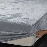 Michorinee Warme Fleece Spannbettlaken 140x200cm Cashmere Touch Kuschelig Flauschig Plüsch Flanell Bettlaken Spannbetttuch für Boxspringbett Topper Matratze bis 30 cm Hohe Silber-Grau