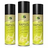 Spraytive 3 x 400 ml Rapsöl-Spray mit feinem Buttergeschmack – ideal zum Kochen, Backen, für Salate sowie als Airfryer-, Grill- und Heißluftfritteusen-Spray - 100% VEGAN & kalorienbewusst genießen