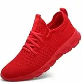 Damen Laufschuhe Turnschuhe Sportschuhe Sneaker Running Tennis Schuhe Freizeit Straßenlaufschuhe Fashion Leichtgewichts Atmungsaktiv Walkingschuhe Outdoor Fitness Jogging Sportsschuhe Rot 39 EU