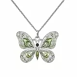 ROMIDA Schmetertling Halskette Schmetterlingshalskette aus Sterlingsilber 925 mit Zirkonia, Schmetterlingshalsband Schmuck Geschenke für Frauen Gold kette Geburtstagsgeschenk
