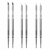 Fanttik C210 Lötspitzen, Ersatzlötspitzen für T1 Max, C210-K/I/IS, Schnellaufheizend, Lötspitzen für Lötkolben, 6 Stück