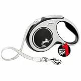 flexi® Comfort S Gurt 5 m schwarz, Roll-Leine für Hunde bis 15 kg