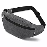 Bauchtasche für Damen und Herren Gürteltasche Hüfttasche Doggy Bag Outdoor Sport Groß Handytasche Umhängetasche Camping Fitness Fahrrad Geld Pouch Pack