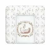 Ceba Baby® weiche Wickelauflage 75x72 cm - Baby Wickelunterlage - Wickeltischauflage für Junge und Mädchen - Wasserdicht, abwaschbar - OEKO-TEX® Standard 100 - Made in EU - Glamour-Stil