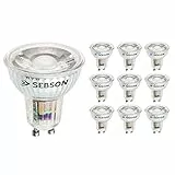 SEBSON GU10 LED Lampe 5W warmweiß - Ra 95 Serie + flimmerfrei - ersetzt 50W, 380lm 3000K 230V LED Leuchtmittel, ø50x54mm, nicht dimmbar, 10er Pack