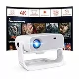 2025 Neuer Smart Beamer,Integrierte Apps,Full HD 1080P mit 4K-Unterstützung,25000 Lumens, 4D-Trapezkorrektur,Heimkino 4K Beamer Kompatibel mit iOS/Android/PS5