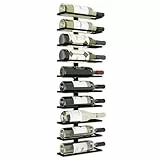Lenmar, Weinregal aus Metall für Flaschen, LOFT 1-10, 90 x 28 x 10 cm, 10 Flaschen, Wein, Flaschenregal, Kellerregal, Regale, Flaschenhalter Robuste Weinlagerung