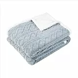 Paco Home Kuscheldecke Flauschig Decke Sofa Sherpa Sofaüberwurf Couchdecke Wohndecke Wohnzimmerdecke Wendbar Skandi, Farbe:Grau 2, Größe:200x240cm