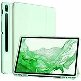 TQQ Hülle für Samsung Galaxy Tab S7 FE/ S8+ Plus/ S7+ Plus 12,4 Zoll, Schutzhülle für Galaxy Tab S7 FE 2021/S8+ 2022/Tab S7+ 2020 (12,4 Zoll), Mit Stifthalter und Mehreren Betrachtungswinkeln